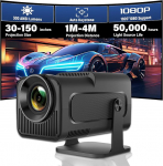 Kaasaskantav projektor WiFi & Bluetoothiga - 1920 x 1080P & 300 ANSI, Android 11 videoprojektor, automaatne trajektoorkorrigeerimine, reguleeritav statiiv kodukino, kinokogemus ja v&auml;litingimustes kasutamiseks