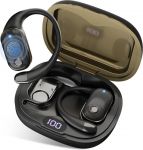 Avatud k&otilde;rvaga Bluetooth-k&otilde;rvaklapid, Bluetooth 6.0 juhtmevabad spordik&otilde;rvaklapid LED-ekraaniga, IPX6 veekindlad spordik&otilde;rvaklapid, 30S taasesitusaeg, Hi-Fi heli, stabiilne sobivus jooksmiseks ja pendeldamiseks