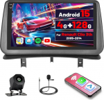 [4G + 128G] Inefala Android 15 autoraadio Renault Clio 3. 2005-2014 juhtmevaba Carplay Androidiga, 9-tolline puuteekraaniga raadio koos GPS WiFi RDS/FM Bluetooth EQ SWC tagurduskaamera mikrofoniga