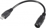 hankekaart 17cm DC Female Power Supply 5.5 x 2.1mm adapter Micro USB kaablile