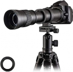 Venidice 420-800mm F8.3 Telephoto Zoom Lens Manual Focus with T-Mount for Canon EOS T3 T3i T4i T5 T5i T6 T6i T6s T7 T7i SL1 SL2 6D 7D 7D 60D 77D 80D 5D II/III/IV DSLR Camera