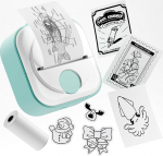 Phomemo Q02 Mini Printer, Portable Label Printer Compatible with Phone & Tablet, Sticker Printer for Study, Notes, Pictures, Photos, List, Memo, Diaries, DIY, Green