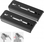 NEEWER 2 Pack 501PL Kiirlahendusplaat, mis &uuml;hildub MVH500AH 502AH-ga, kaamera paigaldusplaat 1/4" 3/8" kruvidega, sisset&otilde;mmatav Anti Off Pin GM001 GM002 GM006 statiivide vedelikpeade jaoks, QR5