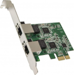 SYBA SD-PEX24066 Dual 2.5 Gigabit Ethernet PCI-E v&otilde;rgu kontroller kaart 10/1000/25000 Mbps RJ45 LAN adapter madalprofiilne klamber