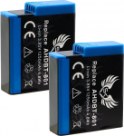 2 x SK aku GoPro jaoks | 1250 mAh | Hero 8 Hero 7 Hero 6 Hero 5 Black 2018 // AHDBT-801 AHDBT-501 AABAT-001 // Hero8 Hero7 Hero6 Hero5 Hero2018