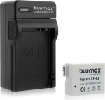Blumax kaamera aku Canon LP-E8 ja Blumax laadija Canon kaamera LP-E8 aku jaoks, kaasa arvatud toiteallikas ja pistik auto jaoks