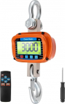 Kranwaage 3000kg 6613LBS, Elektronische H&auml;ngewaage, 3T Heavy Duty Industrie H&auml;ngende Waage mit Pr&auml;zisem Sensor, Gro&szlig;em LCD Bildschirm und Fernbedienung, Temperatur- und Feuchtigkeitsanzeige