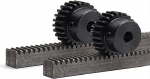 Modulritzel, Motorritzel, 2-teiliges Stirnradgetriebe mit 10 x 10 x 500 mm Zahnstange, 1 M, 17 Z&auml;hne, 15 Z&auml;hne, Ritzel, 1 Modul, 45 Stahlmetallzahnrad, Ritzel, Zahnstange, Getriebe-Stirnradkegel (7 mm)