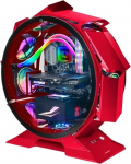 Mars Gaming MCORB microATX XL m&auml;nguriarvuti korpus, punane, kohandatud &uuml;mmargune disain, karastatud kahekordne klaas