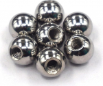Perforeeritud teraskuuli, perforeeritud, roostevabast terasest kuul, aukudega, mehaanilised osad, l&auml;bim&otilde;&otilde;t x augu l&auml;bim&otilde;&otilde;t, 10 tk - 5 mm x 2 mm x 10 tk - 5 mm x 2 mm x 10 tk