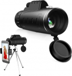 AiMeiteng Monocular Telescope Adult with Smartphone Holder Tripod, 12 x 50 Waterproof Compact Binoculars, Bird Watching, Travel, Hunting, Concert, Sports, Outdoors