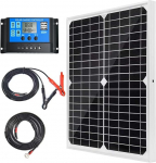 20 W, 12 V monokristalliline p&auml;ikesepaneel, p&auml;ikesepaneelide komplekt koos 10 A p&auml;ikeselaadija laadimiskontrolleriga fotogalvaanilised s&uuml;steemid p&auml;ikesepaneeliga haagissuvila, matkaauto, paadi jaoks