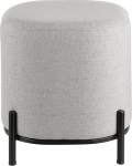 EGLO LIVING Mashike Minimalistlik Minimalistlik stool &Uuml;mmargune diivanipoolne stool Tekstiilist pouf halli v&auml;rvi ja metallist musta v&auml;rvi L&auml;bim&otilde;&otilde;t 38 cm