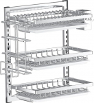 YTBHSHXZ 3 Tier Wall Mounted Dish Drying Rack with Drip Hook, Cutlery Holder, Space Saving and No Drilling Required