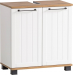 Schildmeyer Jelda 154166 Vanity Unit Matt White / Oak Country House Decor 59.8 x 32.6 x 62.4 cm