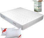 EVERGREENWEB ortopeediline madrats 160 x 190 cm Veekindlast vahust elastne, 25 cm k&otilde;rge + 2 m&auml;luvahuplokkide padjakest, ergonoomiline, hingav valge kate, h&uuml;poallergeenne, lestavastane, k&otilde;vadus H2/H8