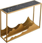 HANSHAN K&ouml;&ouml;gilaud Konsoolilaud Marmorist koridori vastu seina Lihtne l&otilde;ppvaade Lauad Kuldne konsoolkapp, diivan, tabel 31 &times; 11 &times; 31 tolli tahvelarvuti hoidja