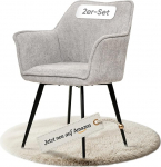 Emilio Largo 3010 2 s&ouml;&ouml;gitooli komplekt - Moodsa disainiga toolid helehallist riidest kangast