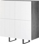 Selsey Antoinettie kapp / elutoa kapp 4 uksega PET-pudelite esik&uuml;ljega laius ca 110 cm