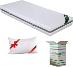 Evergreenweb ortopeediline madrats, valmistatud veevahust, 25 cm k&otilde;rgune + padi m&auml;luvahufilest, ergonoomiline, hingav, h&uuml;poallergeenne, anti-mite'i.