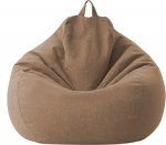 XIXIMAON Bean Bag Cover ilma t&auml;idiseta, Bean Bag Covers, eemaldatav Bean Bag Cover, Plain Indoor Bean Bag Cover koos Zipiga lastele ja teismelistele ja t&auml;iskasvanutele (Brown, L)