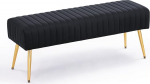 AONELAS Furnimart 44-tolline must sametist pink Ottomani pink jalatugi magamistoapink voodi otsa tuftipink kuldsete jalgadega sisepink elutuppa magamistuppa s&ouml;&ouml;gituppa esikusse mustana
