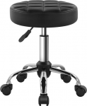 BFTOU Black Classic Swivel Stool with Wheel Perfect for Salon Work Home SPA Shop Height-Adjustable and Cost-Effective Rolling Stool Chair Small