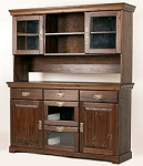 clever-moebel Buffet Sideboard m&auml;nni sahtlitega k&ouml;&ouml;gikapp Sideboard (tumepruun)