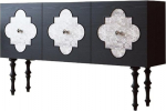 Konsolentisch, Vintage Shell Finish Akzent Schrank Lagerung Sideboard for Wohnzimmer Flurtisch