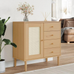 FOZICV puidust riidekapp hoiukapp k&ouml;&ouml;gikapp magamistuppa elutuppa vannituppa v&otilde;i kontorisse interj&ouml;&ouml;ri trendikas disain pruun 80 x 40 x 80 cm