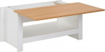 Wohnling kohvilaud valge / tammepuust 85 x 47 x 45 cm Elutoa laud koos hoiuruumiga Disain Diivanilaud hoiukambriga Kaasaegne kohvilaud Lounge laud ruudukujuline