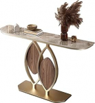 Moderner Konsolentisch f&uuml;r Flur, Konsolentisch mit Metallrahmen, Flurtisch f&uuml;rs Wohnzimmer v&otilde;i Schlafzimmer, Deko Konsole f&uuml;r Eingang(Gray,39.3in/100cm)