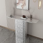 Moderner Konsolentisch f&uuml;r Wohnzimmer und Eingangsbereich, Langer dekorativer Flurtisch, multifunktsionaalne Akzentm&ouml;bel (47,2 x 15,7 x 31,5 Zoll) - stilvolle Organisation und Dekoration.