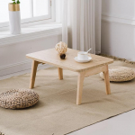 Japanischer Bodentisch, Klappbarer Couchtisch Aus Holz, Kleiner Schreibtisch, Tragbarer Tatami-Tisch zum Sitzen Auf Dem Boden, Keine Montage(Style 2,80x40x25cm)