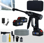 Aku survepesur 2 akuga 4.0 Ah, 3 kiiruse režiim Max 200 Bar, Hydroplast survepesur survepesur mobiilne multifunktsionaalne mobiilne survepesur 6-in-1 ja 180&deg; p&ouml;&ouml;rlev otsikuga