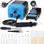 YIHUA 939-II Pyrography Pen Jootekolvi komplekt, puidugraveerimine Craft Set reguleeritava temperatuuriga, puup&otilde;letaja pliiats, pehme k&auml;epidemega puidup&otilde;letus pliiats, 20 traatvedru, 4 puidust t&uuml;kki puidu jaoks (EL pistik)