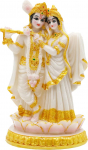 alikiki Hindu Radha Krishna iidolite kuju 5.5 "pikk marmorist efekt India Jumal Krishna Radha skulptuur Diwali Puja pulmakingituseks Kodu kontor Mandir templi altarile