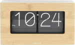 Present Time Boxed Flip Table Clock - BAMBOO