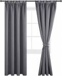 DWCN L&auml;bipaistmatud kardinad Ruffle Tape, komplekt 2, 228 (H) x 117 cm (W), Blackout kardinad koos kardinapaeltega, elutuppa, magamistuppa, soojakardinad, k&uuml;lmakaitse, soojusisolatsioon, Hall