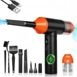 110,000 rpm 3-in-1 Dust Blower Compressed Air Strongest Electric Dust Blower, 3 Speed Air Duster Powerful Air Duster, 13000pa Mini Vacuum Cleaner, Keyboard Cleaning for PC, Sofa, Car