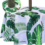 Eternal Beauty &uuml;mmargune Palm Leaf laudlina siseruumides v&auml;ljas pritsmekindel koos vihmavarju augu ja t&otilde;mblukuga Patio Garden Party ja BBQ 60 tolliga