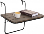 FEUFOAM R&otilde;duriiuli laud Kokkupandav baarilaua r&otilde;dule Reguleeritav rippuv r&otilde;duriiuli laud v&auml;ljas siseruumides Patio Baluster Garden Table on Railing Rustic Brown