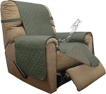 ISSUNTEX Double Protection 100% veekindel elutuba p&ouml;&ouml;rdm&ouml;&ouml;bli kaitsja Recliner Diivan Slipcover koertele lemmikloomadele lastele (teki tool, roheline/beež)