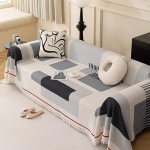 Diivan viskab tekid 1/2/3/4-Seater diivanipesu Multifunktsionaalne diivan kaitsvad katted L U-kujuline diivan / k&auml;edeta diivan tool / modulaarne nurgas diivan l&otilde;unapaus viskab tekk puuvillane lina (180 x 180 cm, D)