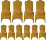 WedDecor Spandex toolikatted Stretch kangas eemaldatav pestav kaitsev toolikate pulmade, bankettide, tseremooniate, hotelli, s&ouml;&ouml;gitoa, peol, dekoratsioon, Light Gold, pakend 10-st