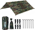 Tarp 4x4 veekindel multifunktsionaalne telk Tarpaulin Ultralight Tarpaulin Eyelets kaitse markiisiga Hammock, matkamine, piknik, Outdoor