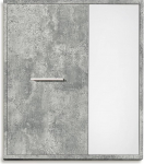 FORTE Paco seinakapp 2 uksega, komposiitpuit, betoonilahendus, helehall/valge, 67 x 60 x 23 cm