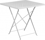 Flash Furniture 28" valge terasest neljakandiline kokkupandav laud siseruumides ja v&auml;ljas