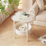 Clover k&uuml;ljelaud, 2-astmeline k&uuml;ljelaud riiulitega, kreemikasvalge v&auml;ike &ouml;&ouml;kapp elutuppa ja magamistuppa