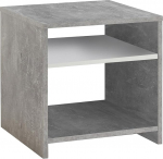 FMD M&ouml;bel, 653-001 Lund k&uuml;ljelaud, puit, betoon, valge, m&otilde;&otilde;dud 39,9 x 39,9 x 39,9 cm (B x K)